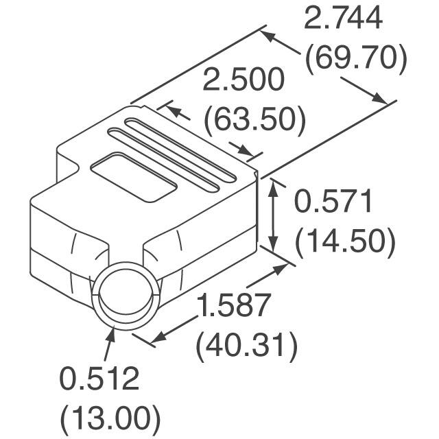 954-037-030R121 NorComp Inc.  Capots de connecteurs D-Sub en forme de D